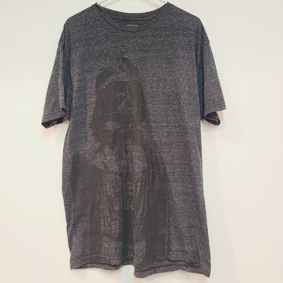 Mens Star Wars Gray Vader Graphic Tee Shirt